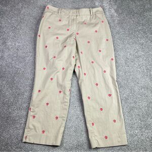 Talbots Pants Women's 6 Beige Curvy Straight High Rise Chino Stretch Seashell